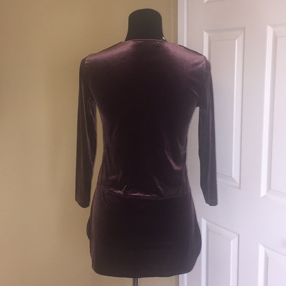 Lauren Ralph Lauren Velvet Tunic Top - Picture 4 of 8